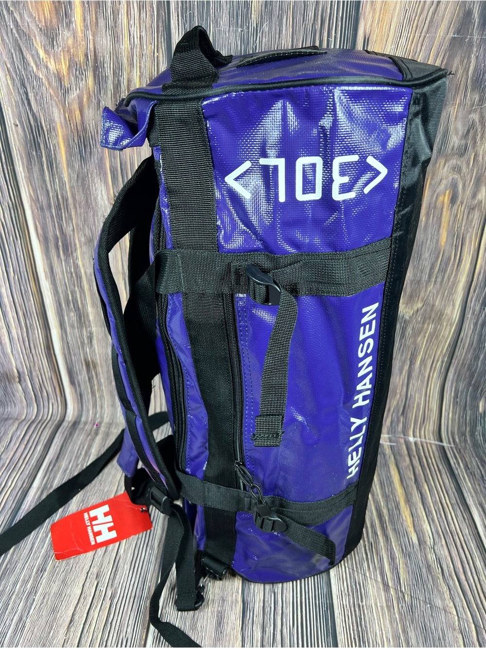 NEW NWT Helly Hansen HH Duffel Bag Backpack 30L Nordic Purple Shoulder Straps